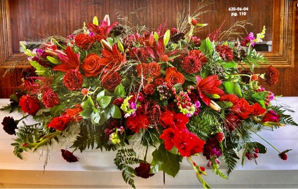 Royal Ruby Casket Spray  Casket Spray
