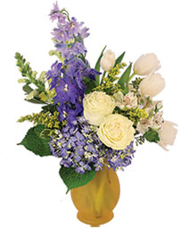 Royally Blue Flower Arrangement