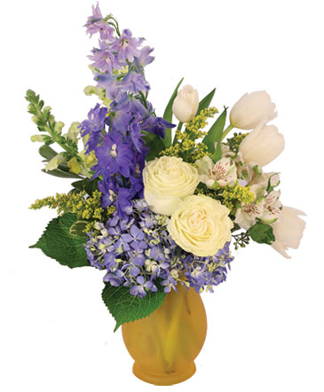 Royally Blue Flower Arrangement in Albany, NY | Ambiance Florals & Events