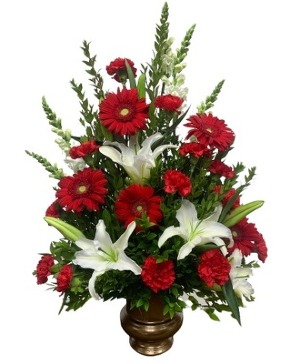 Ruby and White Bouquet FHF-S68943 