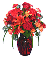 RUBY RED REGALIA Festive Flowers