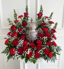 Ruby Tone Urn Wreath (300) 