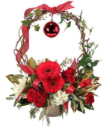 Rudolph's Nose Holiday Flowers in Saint Charles, MO | The Flower Stop