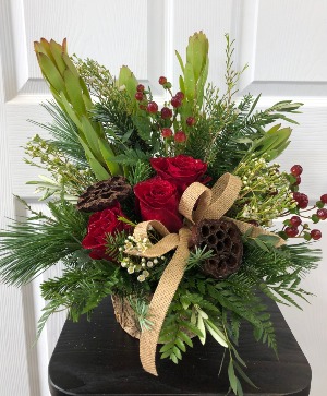 Rustic Christmas Floral Arrangment