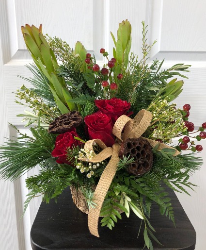 Rustic Christmas Floral Arrangment