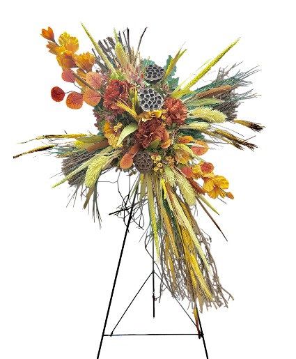Rustic Crossover Standing Spray (Dried Natural)