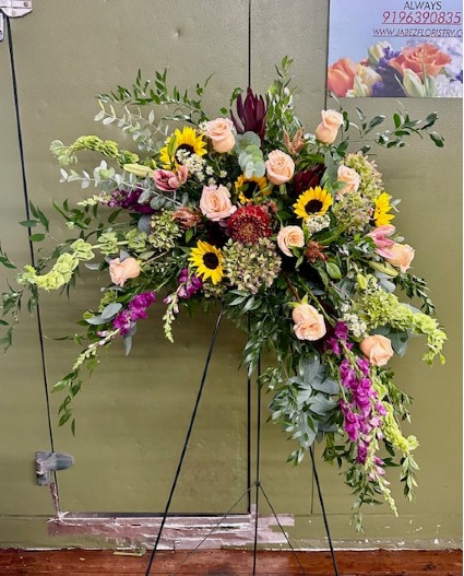 RUSTIC FALL SYMPATHY EASEL Funeral Flowers