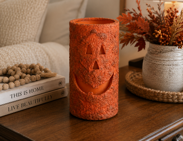 Rustic Jack-o'-Lantern Candle – Large  in Key West, FL | Petals & Vines Boutique