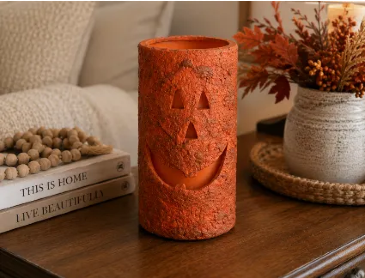 Rustic Jack-o'-Lantern Candle – Large  in Key West, FL | Petals & Vines