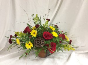 Rustic Rose Romance Arrangement