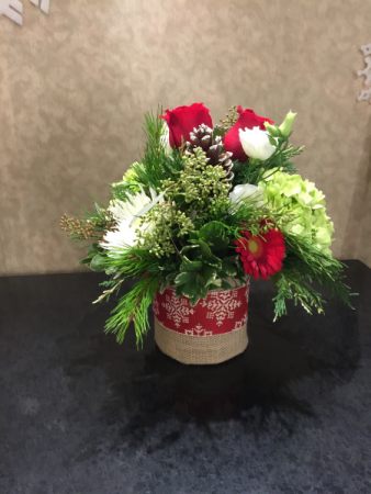 Rustic Snowflake  Vase