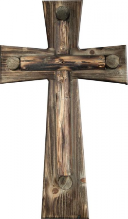 RUSTIC WOOD WALL CROSS 