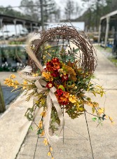 Rustic Wreath sympathy keepsake