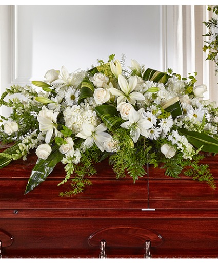 S5251 Abundance Casket Spray in Beaufort, SC - CAROLINA FLORAL DESIGN