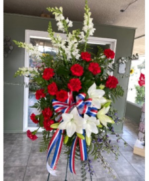 Sacred Duty Spray Funeral Standing Spray