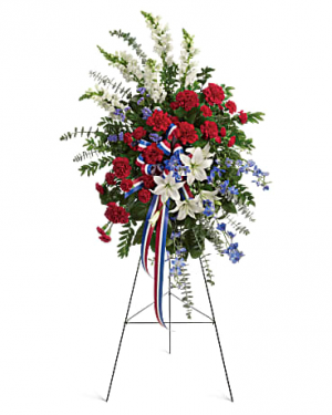Sacred Duty Standing Spray Arrangement