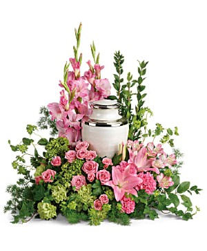 SACRED SOLACE FUNERAL URN ARRANGEMENT