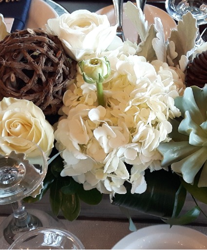 Sacred Succulent  Long Table Arrangement 