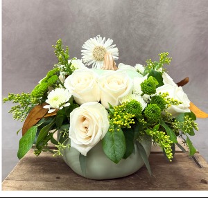 Sage Harvest Pumpkin Fall Arrangement