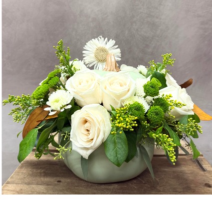 Sage Harvest Pumpkin Fall Arrangement