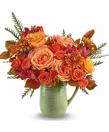 Sage Pitcher Bouquet Fall Pitcher in Franklin, TN | Cheryl's Flowers and Gifts