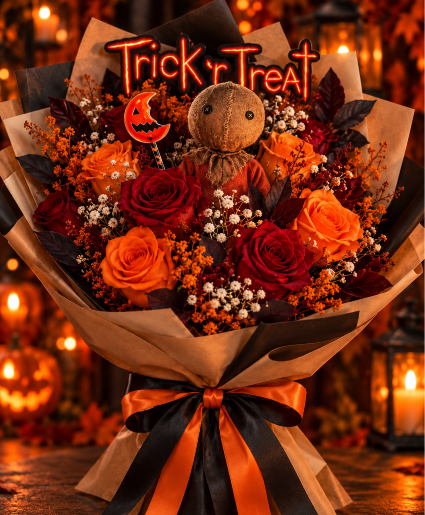 Sam’s Wickedly Sweet Trick ’r Treat Bouquet. Call Us for Faster Service & Daily Specials: (915) 303-8500 Text Us to Order Anytime: (915) 505-3708 Your trusted source for Flowers & Delivery in El Paso TX 