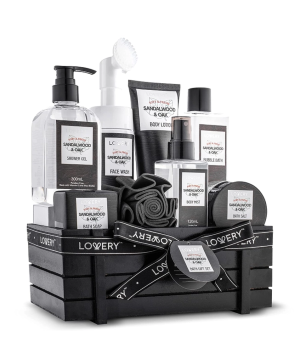 Sandalwood & Oak Men's Spa Kit Gift Basket