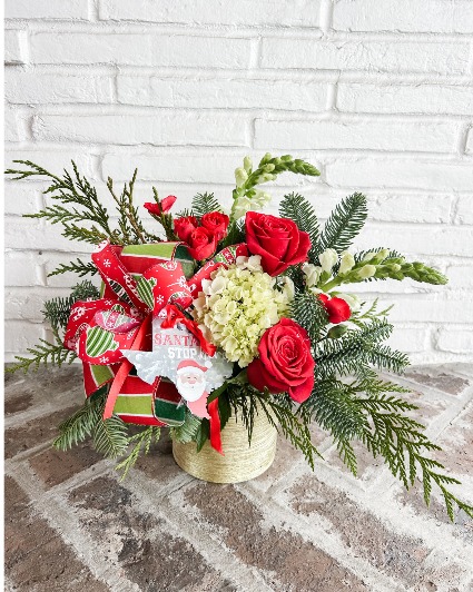 Santa Stop Here  Floral arrangement