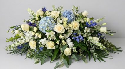 Sapphire Skies Casket Spray Casket Spray
