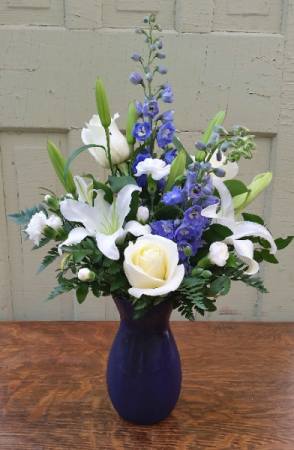 Sapphires and Stars Vase Arrangement
