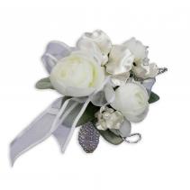 Satin Pearl Wrist Corsage 