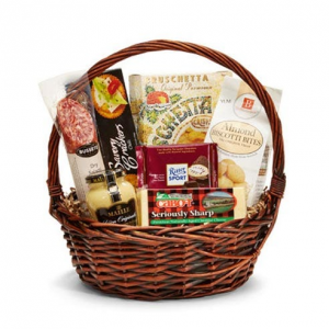 Sausage, Cheese and Crackers Basket 