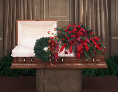Say it With Love Wreath and Spray Casket Arrangement Set