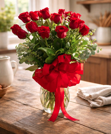 SAY IT WITH LOVE Vase Arrangement in Ceres, CA | THE FLORAL COTTAGE LLC.