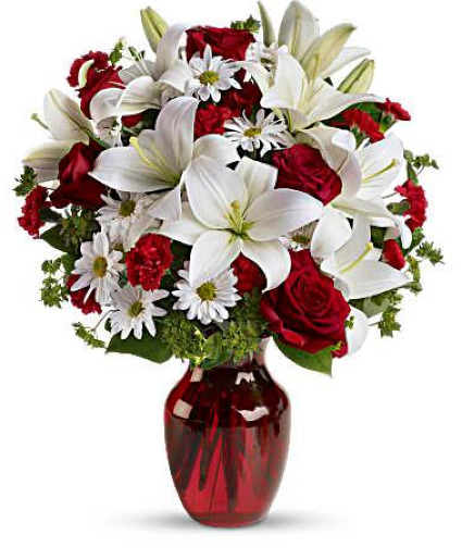 Scarlet Devotion Vase arrangement