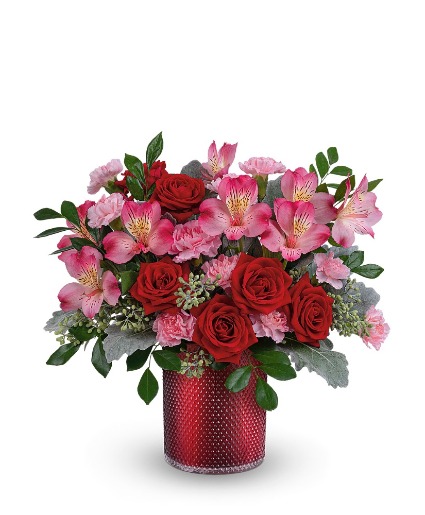 Scarlet Diamond Bouquet Flower Arrangement