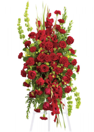 Scarlet Send Off Standing Spray