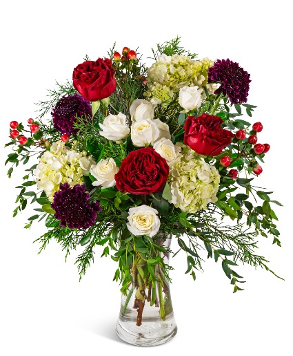 Scarlet Winter Garden Flower Arrangement