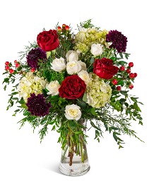 Scarlet Winter Garden Flower Arrangement