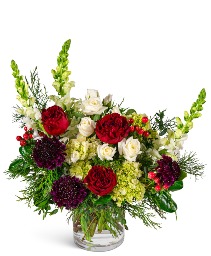 Scarlet Winter Splendor Flower Arrangement