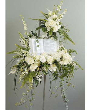 Scripture of Peace Tribute Standing Spray