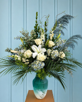 SEAFOAM SERENITY FRESH ARRANGEMENT