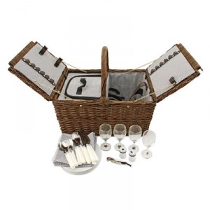 SEASIDE CAPE COD WICKER PICNIC SET 