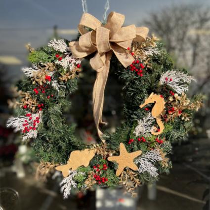 Seaside Snowflakes Artificial Wreath