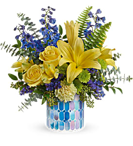 Seaside Sunshine with Yellow Roses 