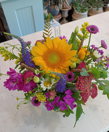 Low Seasonal Birthday  Arrangement in Glastonbury, CT | THE FLOWER DISTRICT