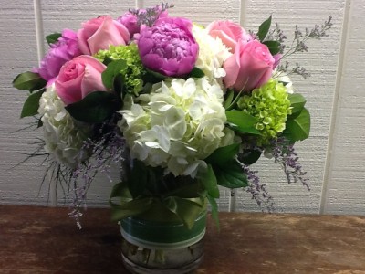 Seasonal Cylinder Vase Vase Arrangement