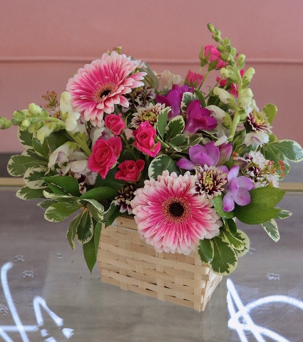 Seasonal Picnic Time Basket Arrangement 