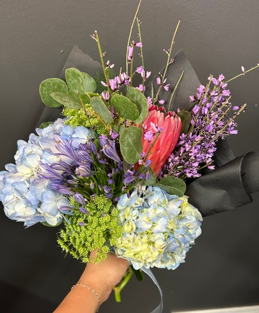 Bold Blossom Wrapped Bouquet  in Norfolk, NE | Blossom + Birch