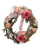 Seasonal Wreath - Dahlia Decorative Wreath – Seasonal Collection